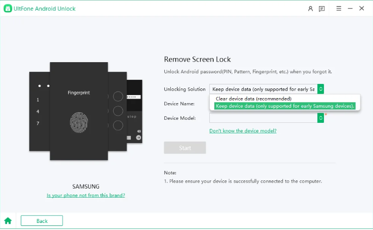 Choisissez de supprimer le verrouillage de l'écran Wiko