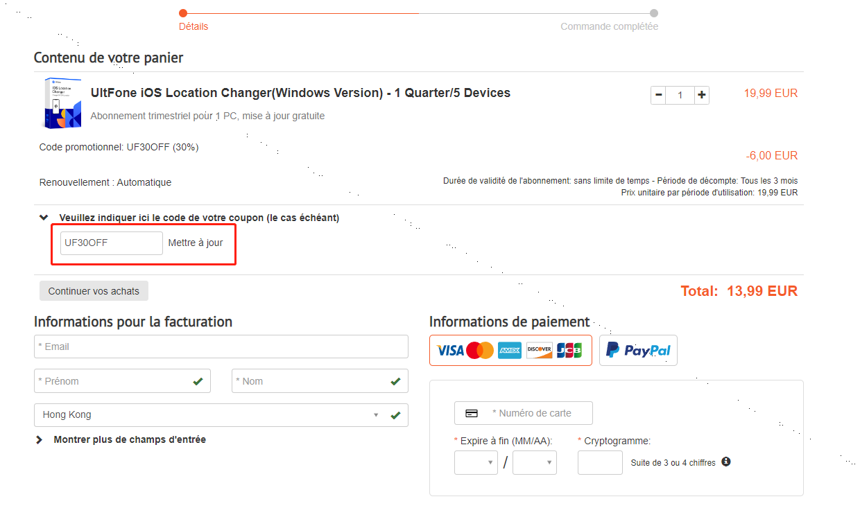 acheter ultfone ios location changer