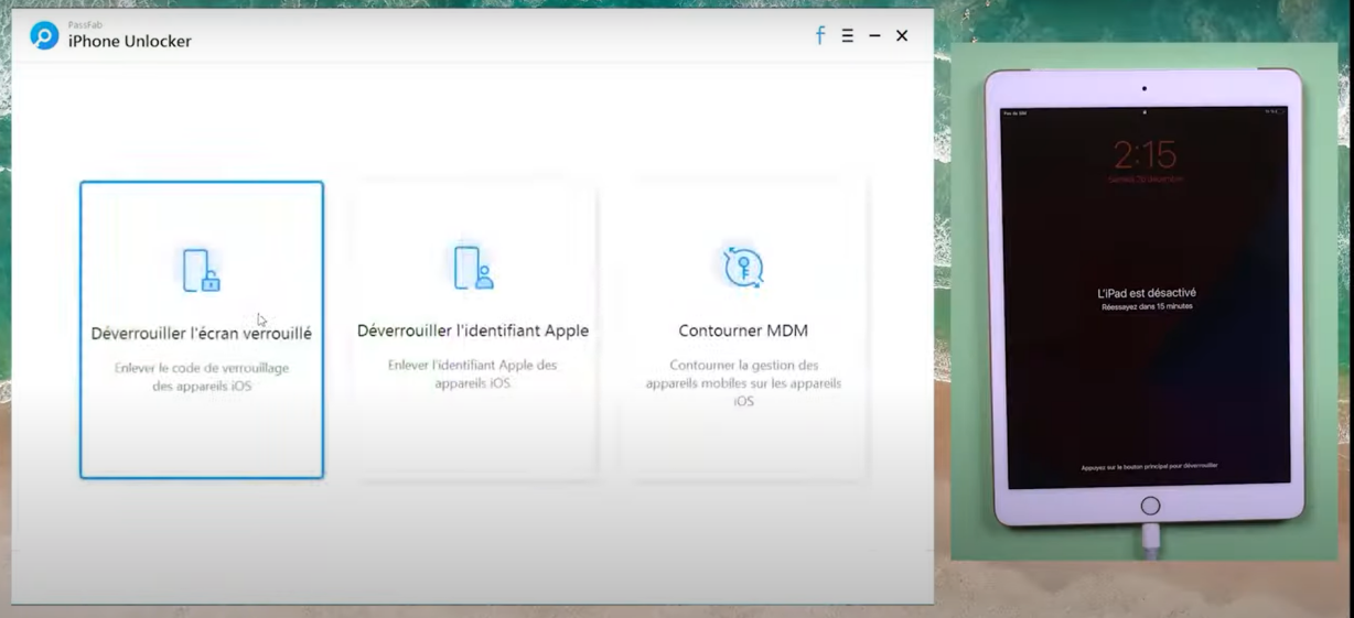 déverrouiller l’écran verrouille