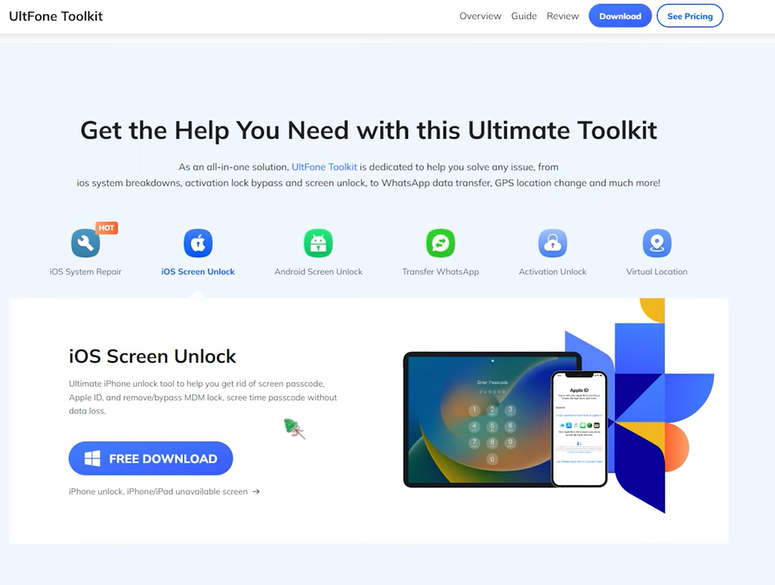 Utilisez UltFone iPhone Unlock pour déverrouiller iphone trouvé