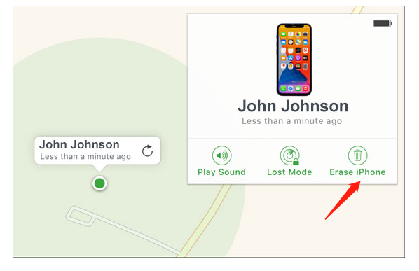 Effacez l'appareil à distance