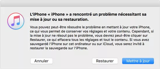 Réparer iPhone en mode de récupération