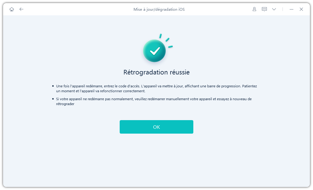 downgrade ios/ipados